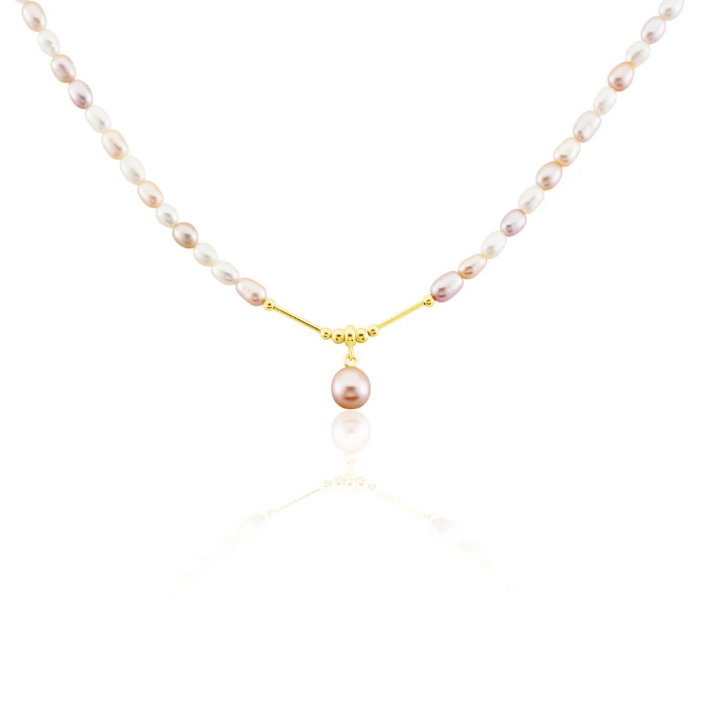 Collier Poire Or Jaune Perle De Culture Ref: B3CFJUS010C